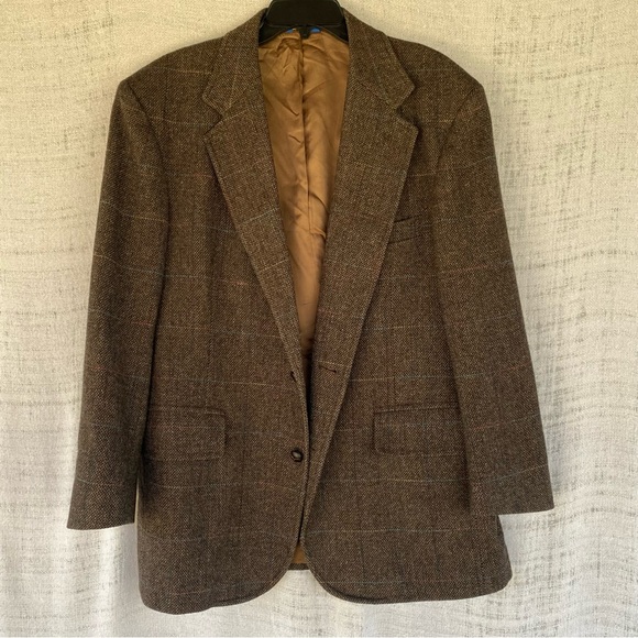 Vintage Pendleton Single Breast Plaid Wool Blazer Size 42 Made In USA - Picture 3 of 8